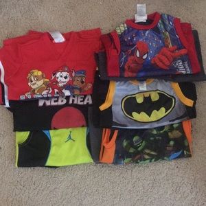 5 multiple matching sets plus one extra shirt